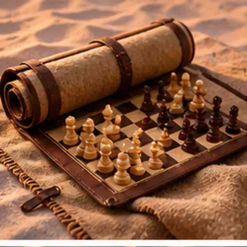 صورة كتالوج أصلية لعنصر شطرنج شاطئ ملفوف